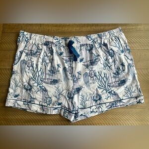 Vera Bradley Nautical Women’s Pajama Shorts Navy Blue White 2XL